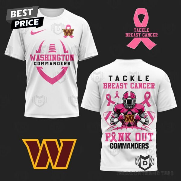 Washington Commanders Tackle Breast Pink Out Commanders 3D T-Shirt