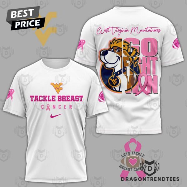 West Virginia Mountaineers – Tackle Breast Cancer Go Fight Win 3D T-Shirt