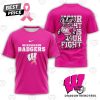 Wisconsin Badgers – Your Fight Is Our Fight Tackle Cancer 3D T-Shirt – Black