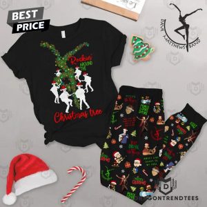 Rockin Around The Christmas Tree Dave Matthews Band Pajamas Set – Black