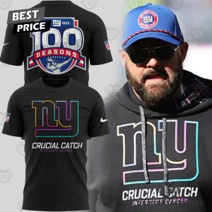 New York Giants 100th Season Prime Time – Crucial Catch 3D T-Shirt