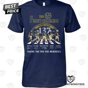 The Notre Dame Fighting Irish 1887-2024 Signature Thank You For The Memories Unisex T-Shirt