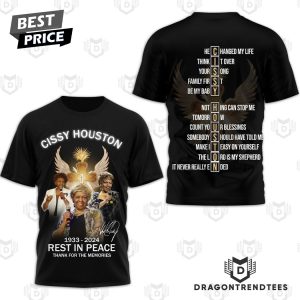 Cissy Houston 1933-2024 Rest In Peace Signature Thank You For The Memories 3D T-Shirt