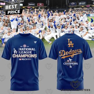 Los Angeles Dodgers 2024 National League Champions 3D T-Shirt – Blue