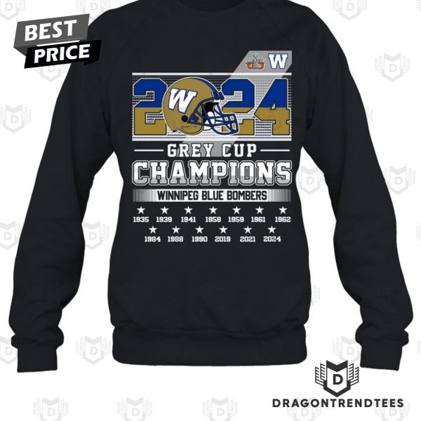 2024 Grey Cup Champions Winnipeg Blue Bombers Unisex T-Shirt