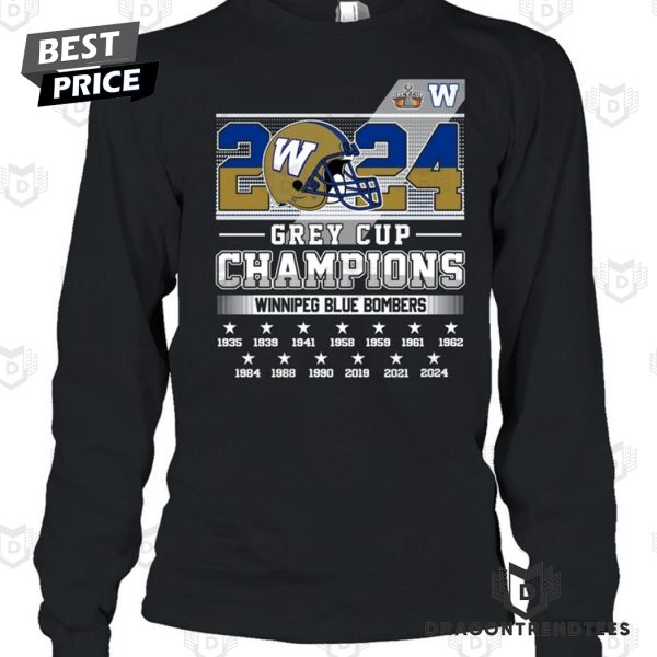 2024 Grey Cup Champions Winnipeg Blue Bombers Unisex T-Shirt