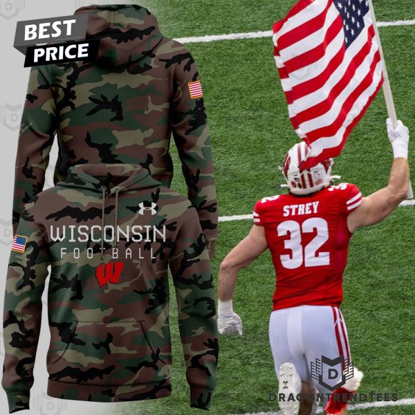 2024 Military Appreciation Wisconsin Badgers Football Hoodie