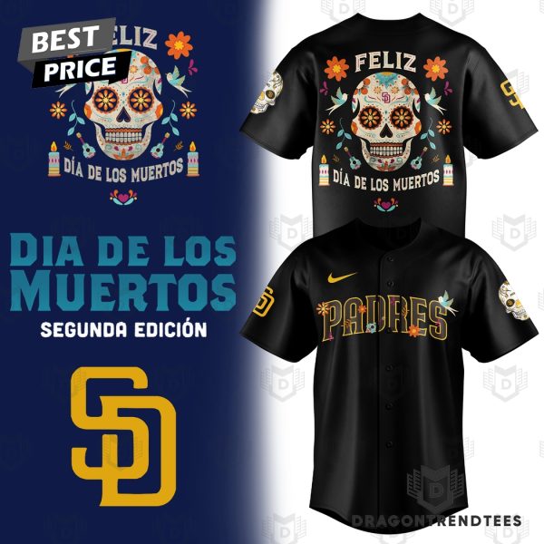 2024 San Diego Padres Dia De Los Muertos Baseball Jersey – Black