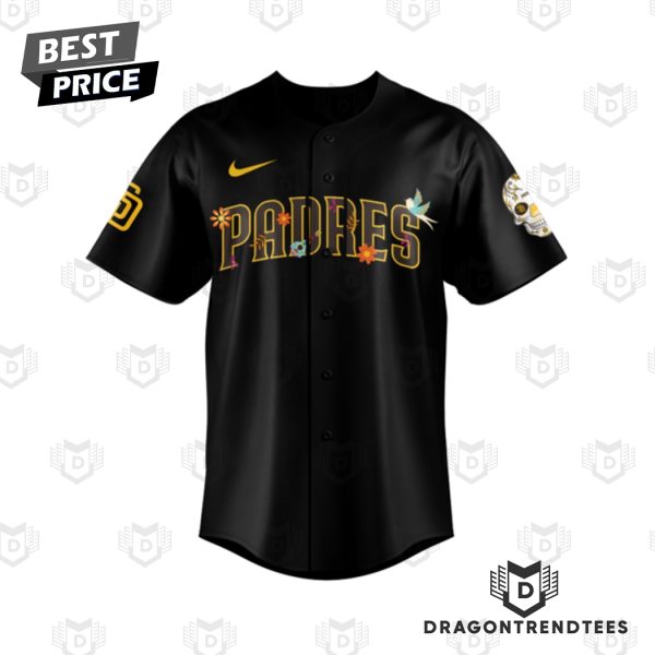 2024 San Diego Padres Dia De Los Muertos Baseball Jersey – Black