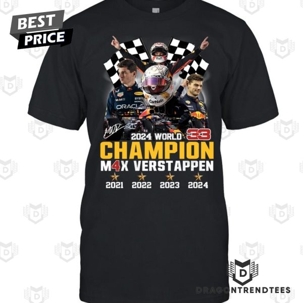 2024 World 33 Champions Max Verstappen Signature Unisex T-Shirt