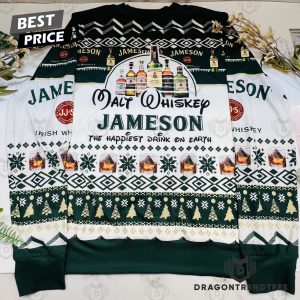 Jameson Happiest The Happiest Drink On Earth Ugly Christmas Sweater