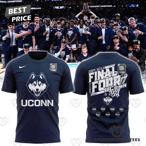 Uconn Huskies Men Basketball FINAL FOUR 2024 3D T-Shirt – Blue