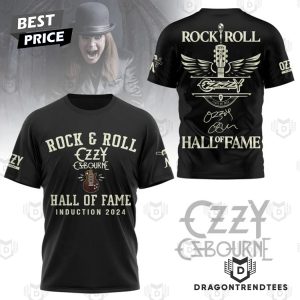 Ozzy Osbourne Rock & Roll Hall Of Fame Signature 3D T-Shirt