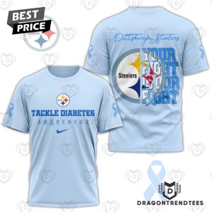 Pittsburgh Steelers – Your Fight Is Our Fight 3D T-Shirt – Blue