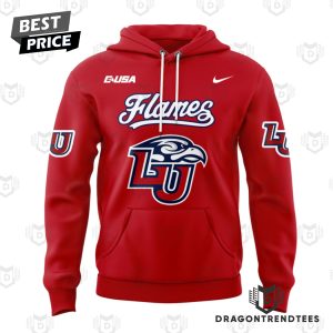 Liberty Flames Football Logo Design Hoodie – Red