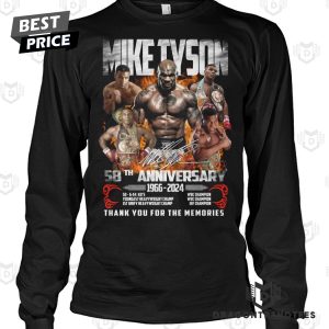 Mike Tyson 58th Anniversary 1966-2024 Signature Thank You For The Memories Unisex T-Shirt