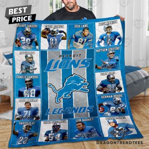 Detroit Lions Legends Signature Blanket