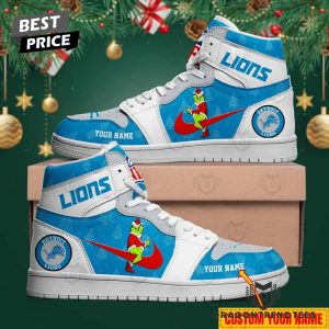 Personalized Detroit Lions x The Grinch Air Jordan 1 High Top