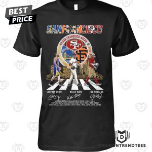 Golden State Warriors x San Francisco 49ers x San Francisco Giants Signature Thank You For The Memories Unisex T-Shirt