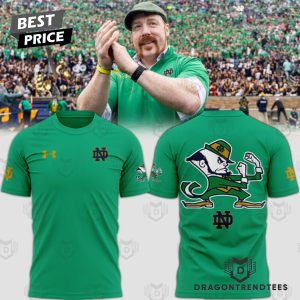 Notre Dame Fighting Irish Logo 3D T-Shirt – Green