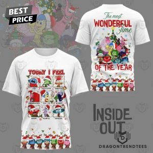 Inside Out -The Most Wonderful Time Of The Year 3D T-Shirt – White