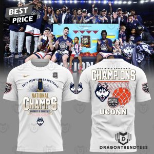 Uconn Huskies Men Basketball National Champions 2024 3D T-Shirt