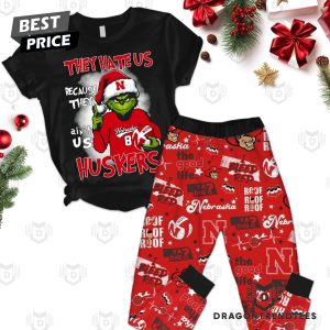 They Hate Us Because Aint Us Nebraska Cornhuskers Pajamas Set