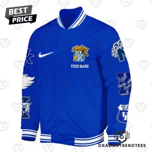 Personalized Kentucky Wildcats Baseball Jacket – Blue