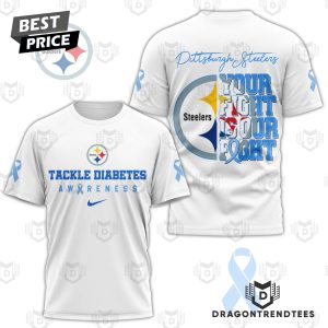 Pittsburgh Steelers – Your Fight Is Our Fight 3D T-Shirt – White