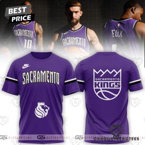 2024-2025 Sacramento Kings Basketball 3D T-Shirt – Purple