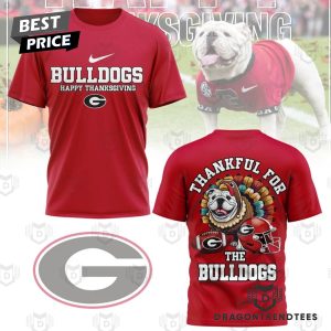 Georgia Bulldogs Thankful For The Bulldogs 3D T-Shirt – Red