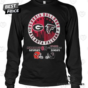 Georgia Bulldogs On Saturdays x Atlanta Falcons On Sunday Unisex T-Shirt