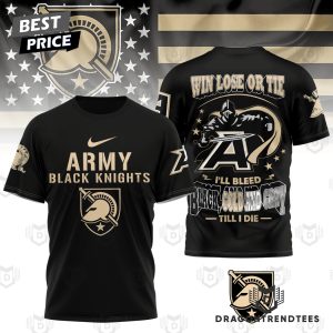 Army Black Knights Win Lose Or Tie 3D T-Shirt – Black