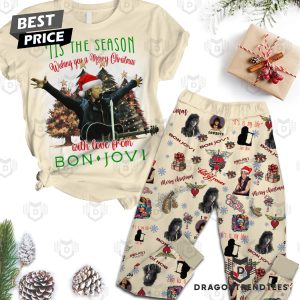 Tis The Season Wishing You A Merry Christmas With Love From Bon Jovi Pajamas Set