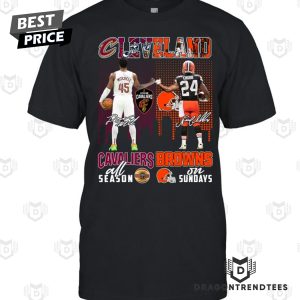 Cleveland Cavaliers Donovan Mitchell x Cleveland Browns Nick Chubb Signature Unisex T-Shirt