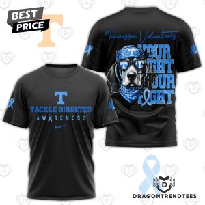 Tennessee Volunteers Tackle Diabetes Your Fight Is Our Fight 3D T-Shirt