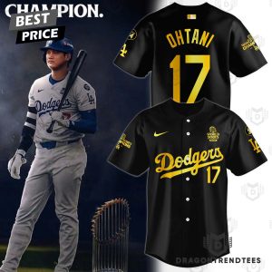 Los Angeles Dodgers Shohei Ohtani 2024 World Series Champions Player Baseball Jersey