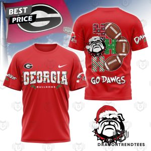 Georgia Bulldogs Ho Ho Ho Go Dawgs 3D T-Shirt