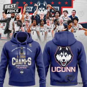 Uconn Huskies Men Basketball National Champions 2024 Hoodie