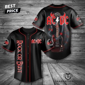 AC DC Rock Or Bust Baseball Jersey