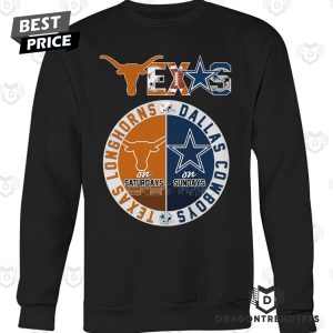 Texas Longhorns On Saturday x Dallas Cowboys On Sunday Unisex T-Shirt