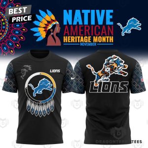 Detroit Lions 2024 Native American Heritage Month 3D T-Shirt