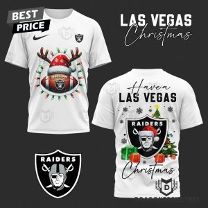 Have A Las Vegas Raiders Christmas 3D T-Shirt – White