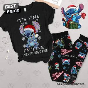 It Fine Im Fine Everything Fine Stitch Pajamas Set