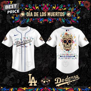 Los Angeles Dodgers Dia De Los Muertos Baseball Jersey