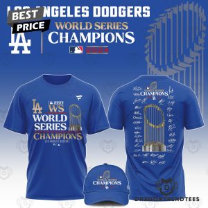 2024 World Series Champions Los Angeles Dodgers Players Signature 3D T-Shirt