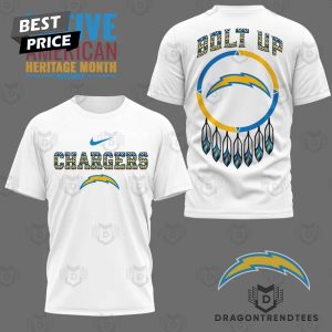 Los Angeles Chargers Bolt Up 3D T-Shirt