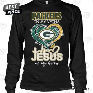 Green Bay Packers In My Veins Jesus In My Heart Unisex T-Shirt