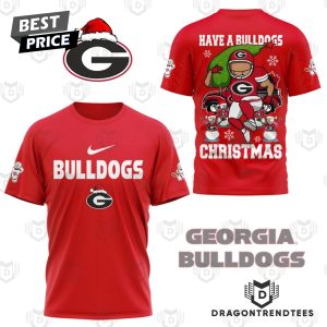 Georgia Bulldogs – Have A Bulldogs Christmas 3D T-Shirt – Red