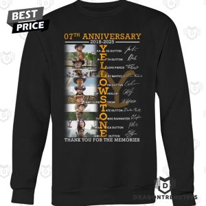 07th Anniversary 2018-2025 Yellowstone Signature Thank You For The Memories Unisex T-Shirt